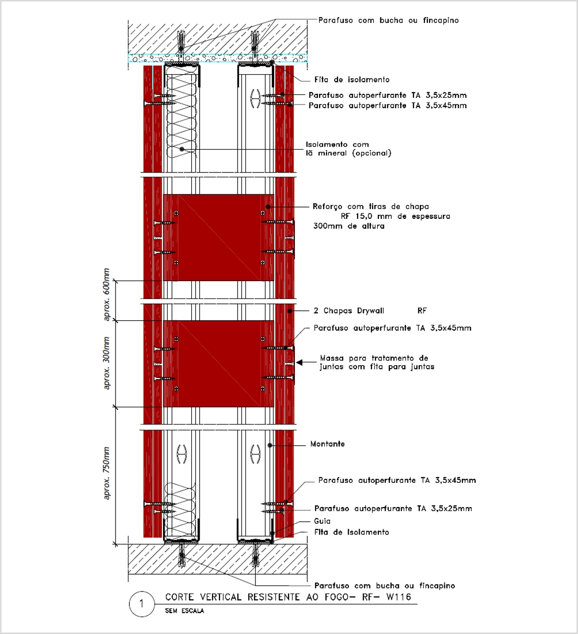 Parede Corta Fogo TRRF 60