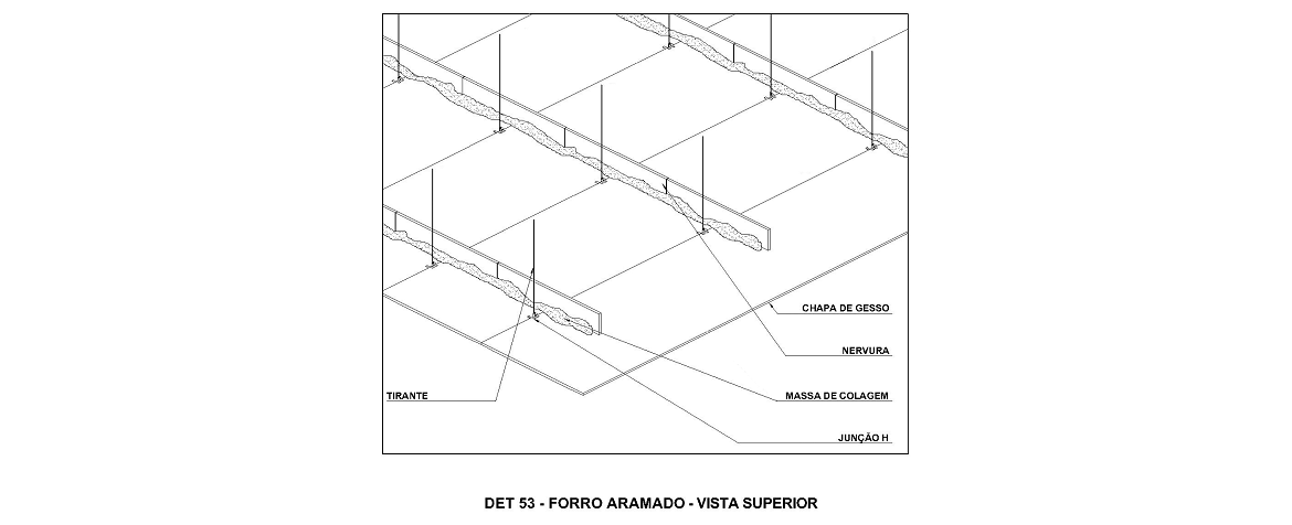 Forro de Gesso Estruturado FGA Forro de Gesso Aramado (FGA)